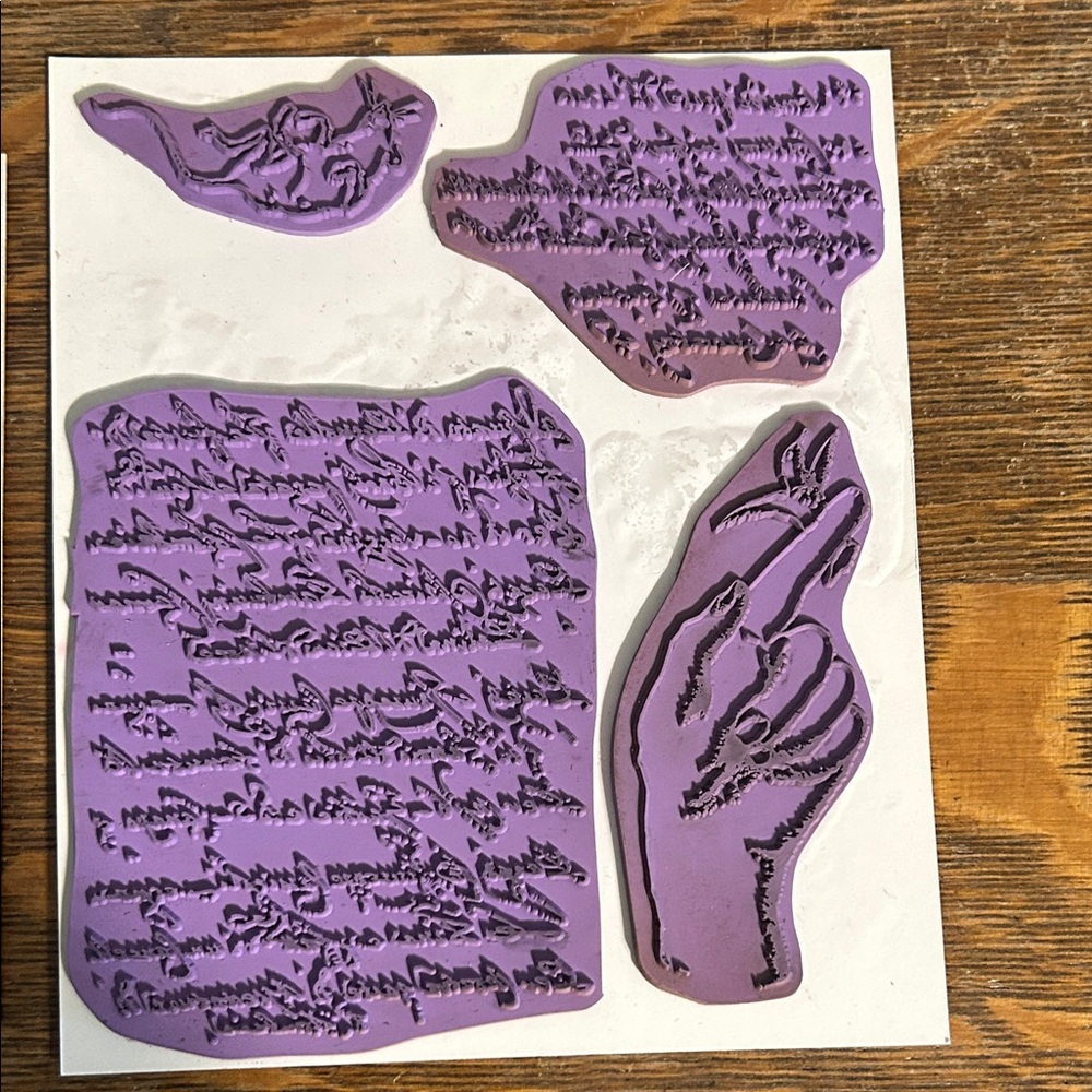 Rubber cling stamps